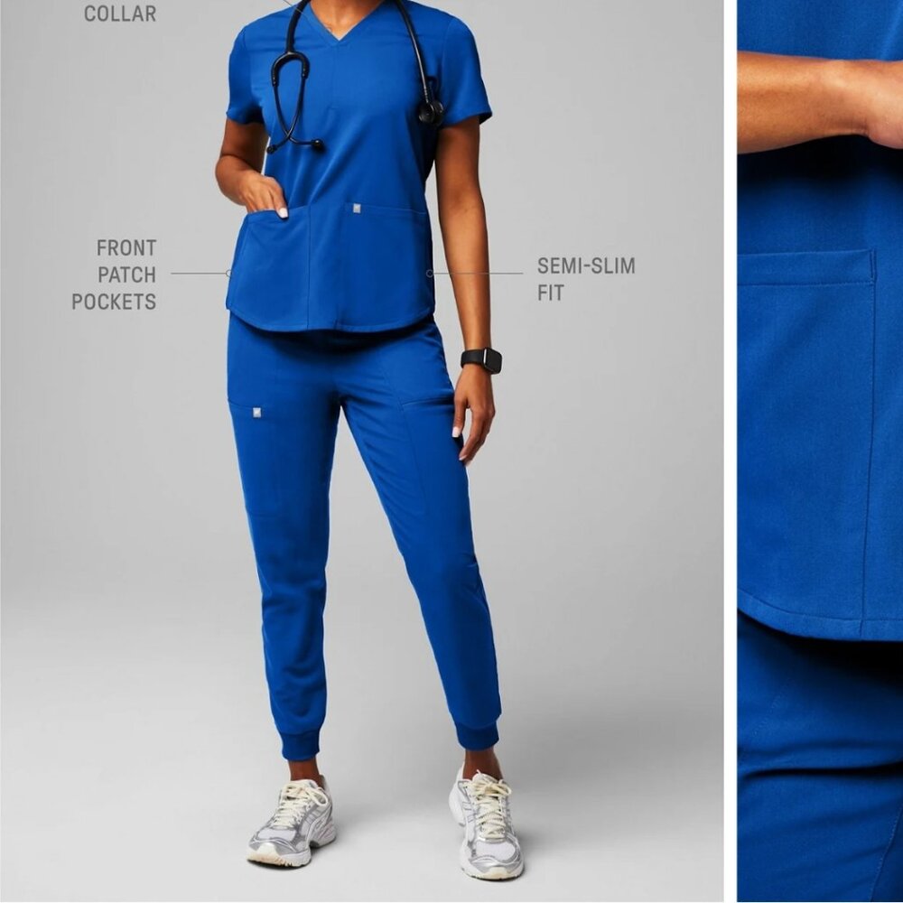 Fabletics Scrubs Set Royal Blue